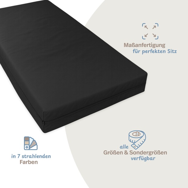 unversteppter Matratzenbezug schwarz