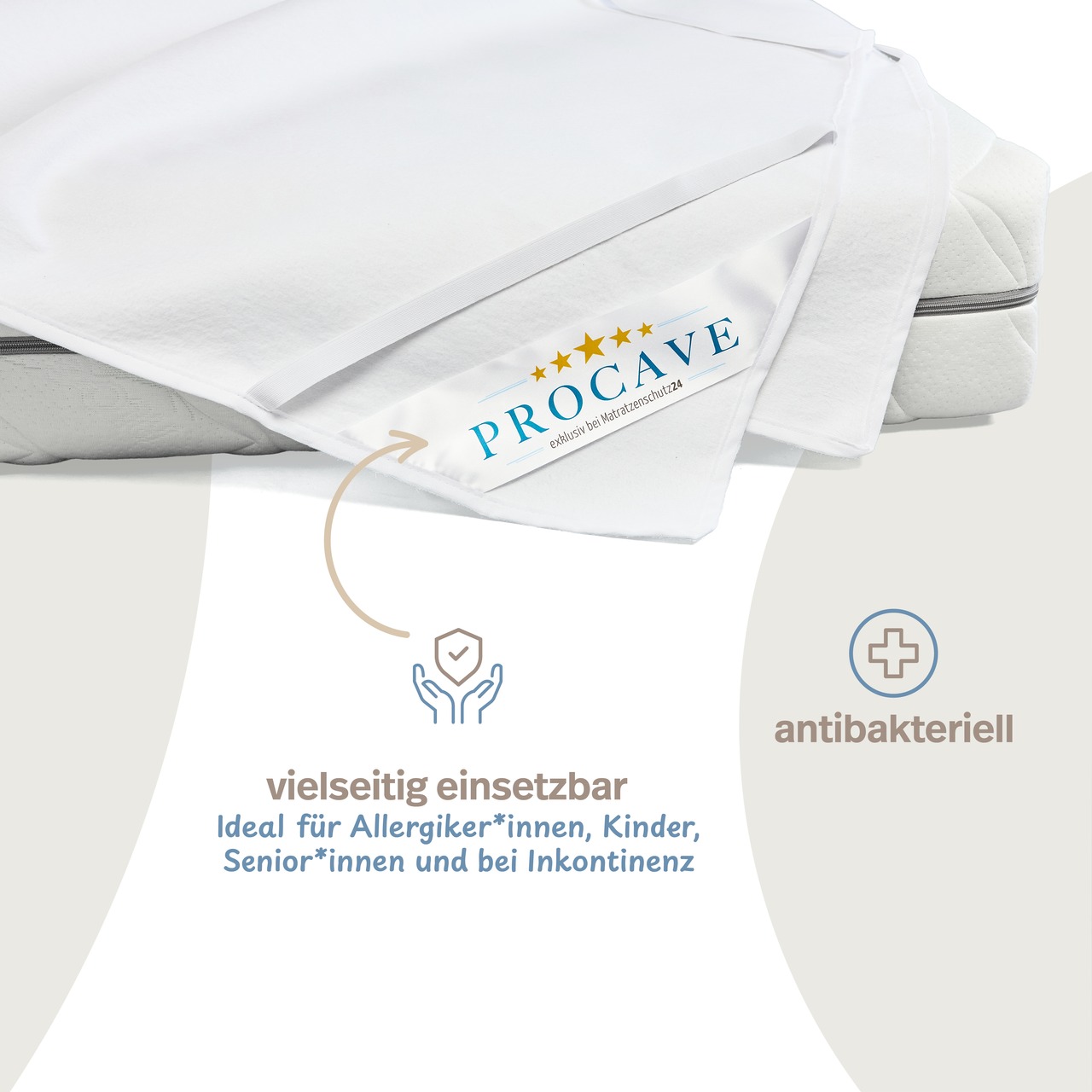 wasserdichte Premium Matratzen-Auflage 3-lagig