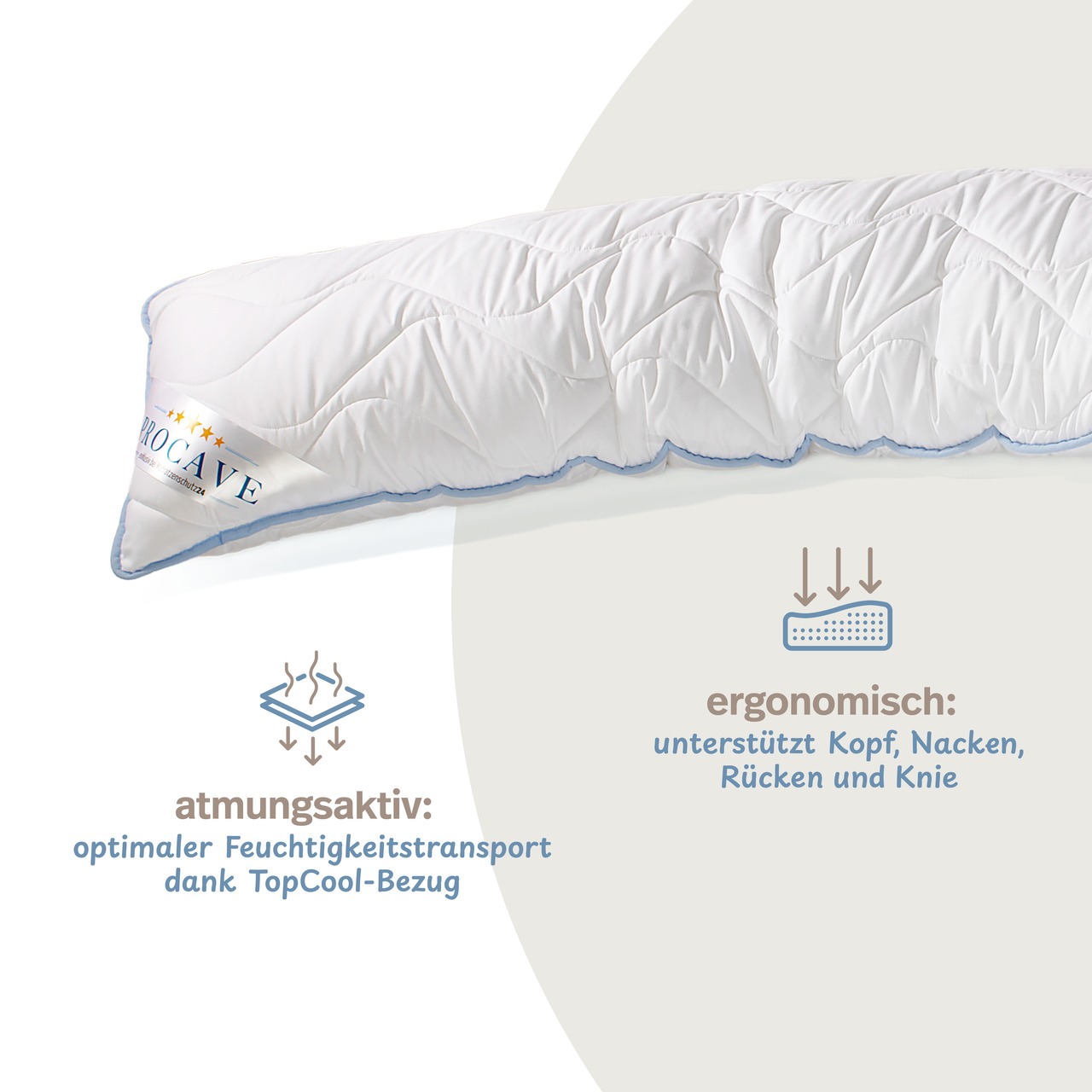 Seitenschläferkissen mit TopCool-Bezug