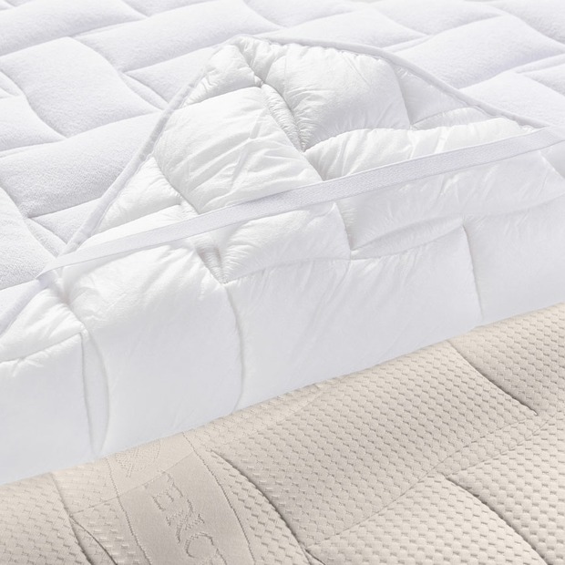 Matratzenauflage verstepptes Frottee-Doppeltuch mit 4 Eckgummis