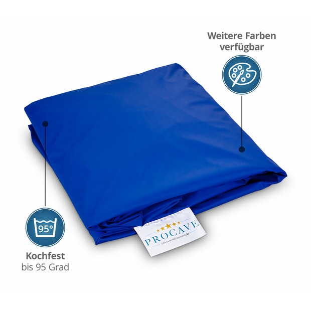 Wasserdichter Matratzenbezug in Blau