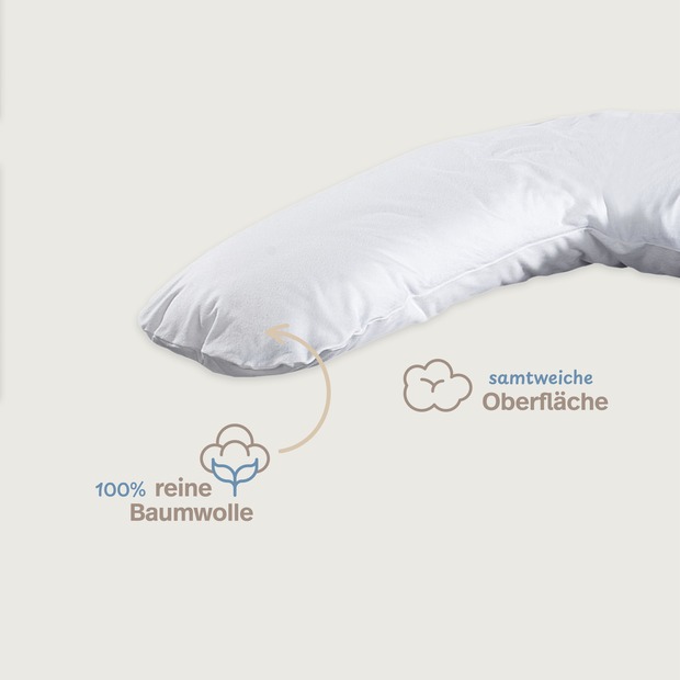 Feinflanell Schutzbezug für Stillkissen aus Baumwolle