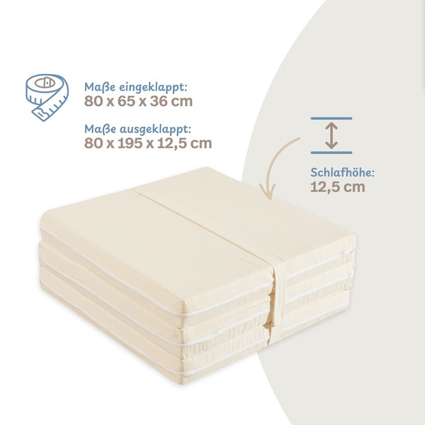 Luxusgästebettmatratze in 80x195cm