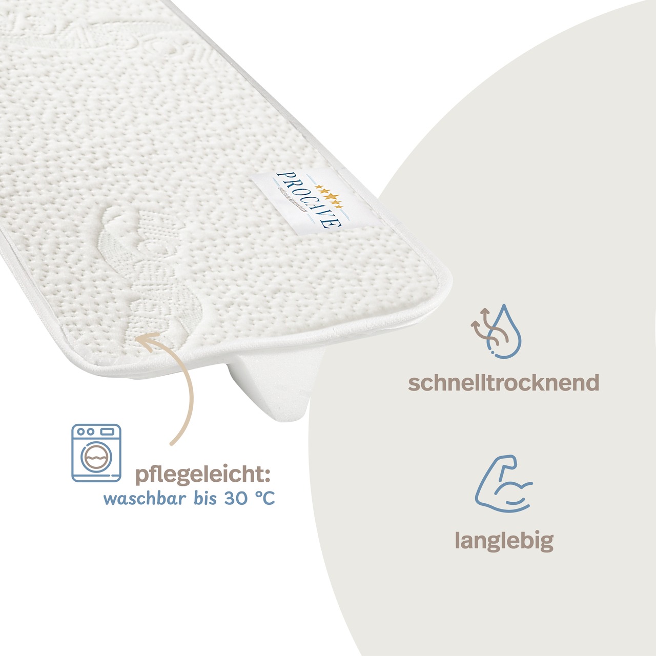 Matratzenkeil mit AloeVera-Bezug