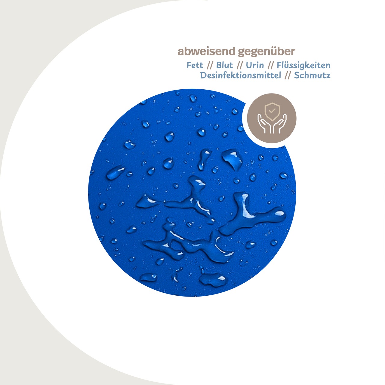 wasserdichtes Spannbettlaken abwischbar blau