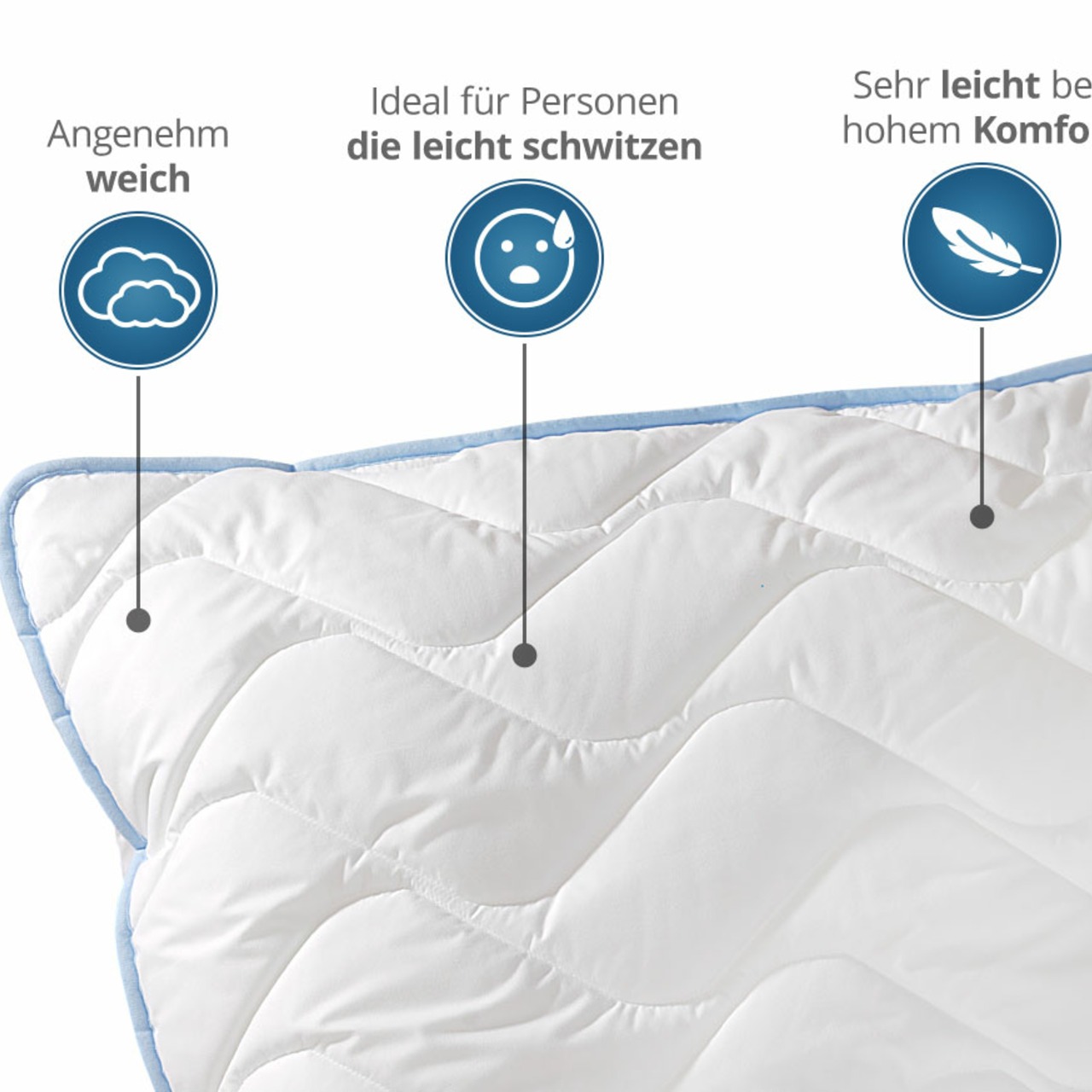 Kühlendes Kopfkissen (TopCool) gegen Schwitzen