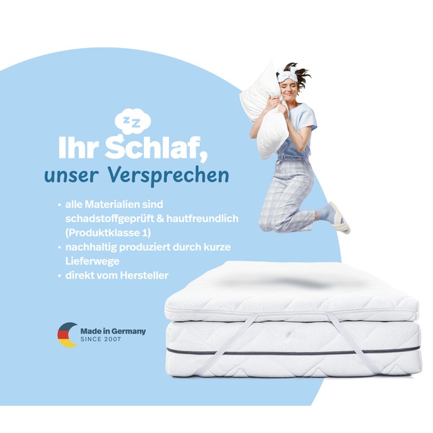 leichtes Wendeunterbett Frottee Baumwolle mit 4 Eckgummis