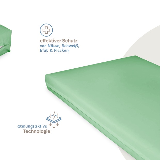 wasserdichter Matratzenbezug grün