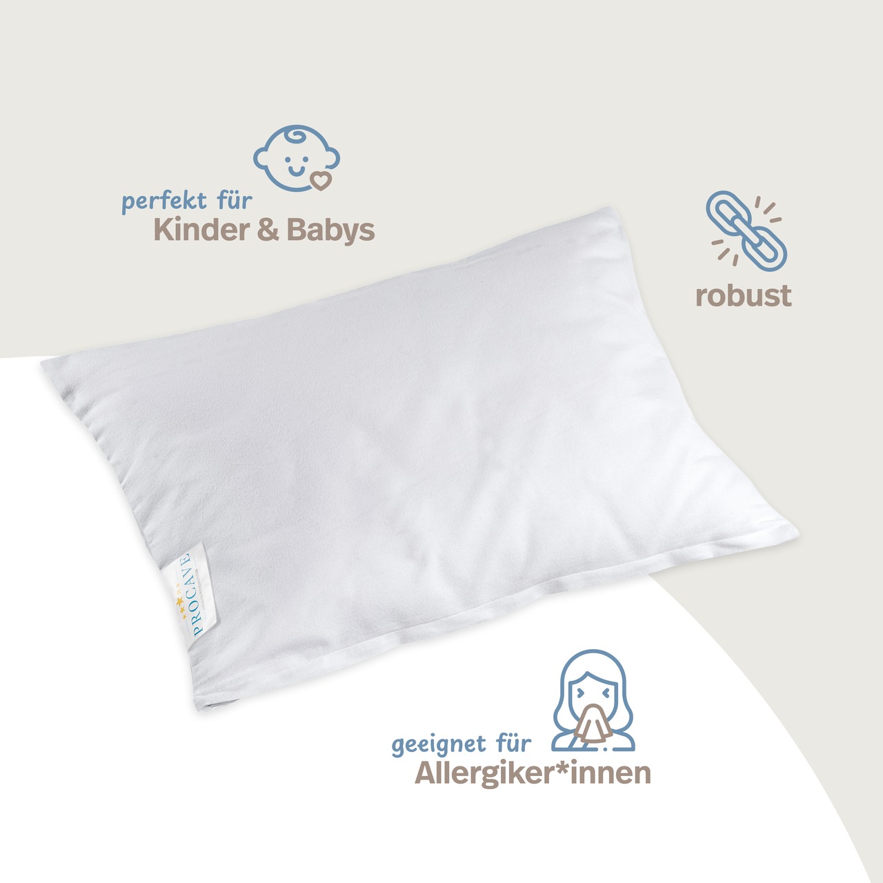 Feinflanell Schutzbezug für Kissen aus Baumwolle