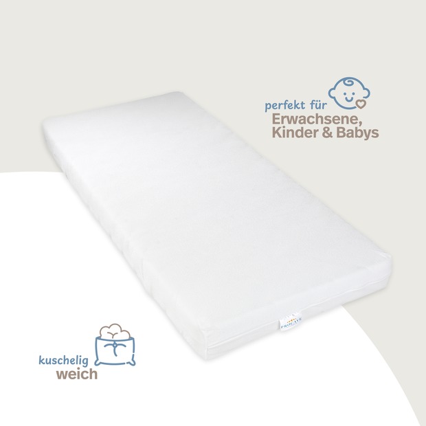 unversteppter Matratzenbezug Frottee-Stretch weiß