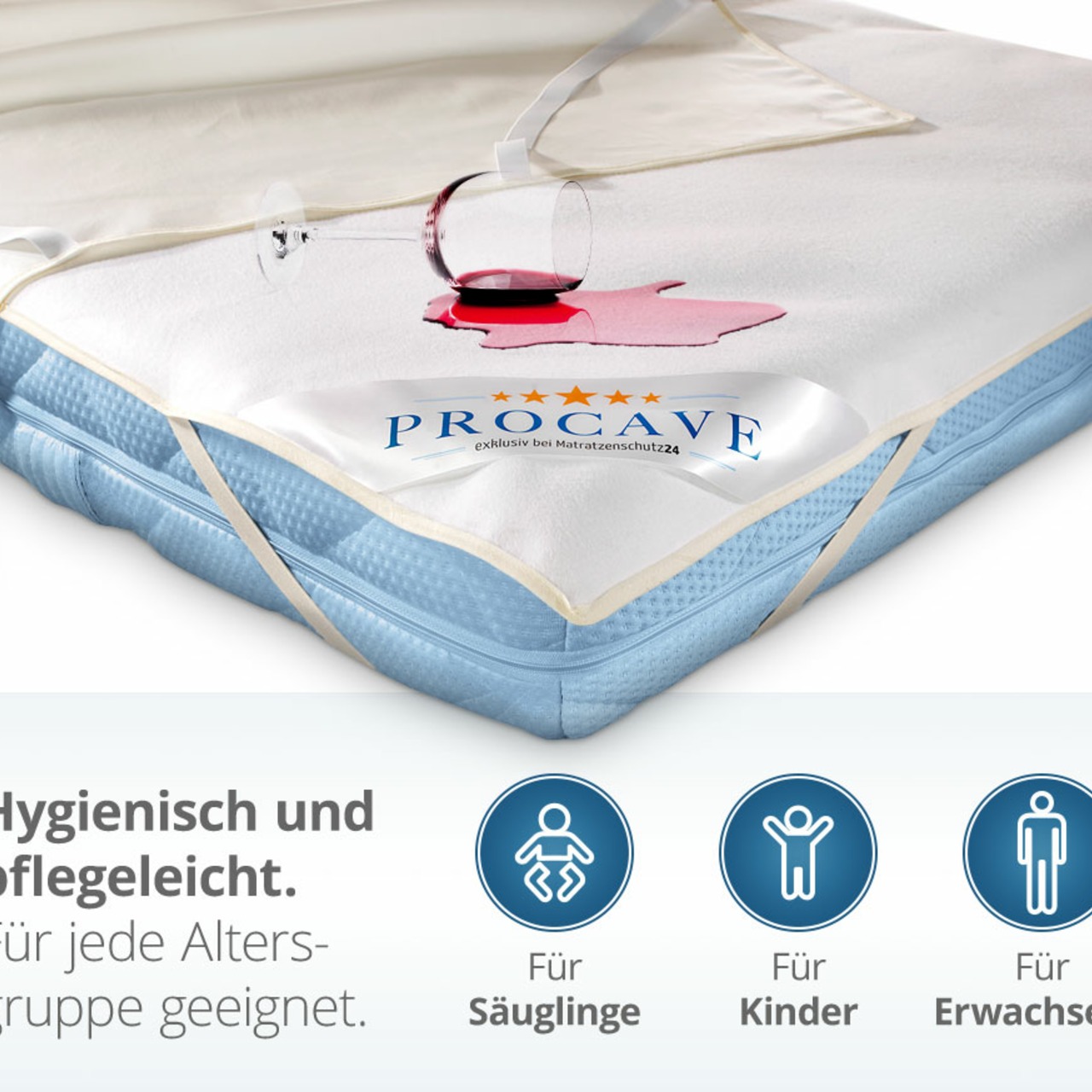 Wasserundurchlässige Matratzenauflage (Molton)