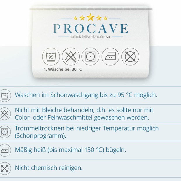 Molton Matratzenauflage mit Sanfor-Ausrüstung