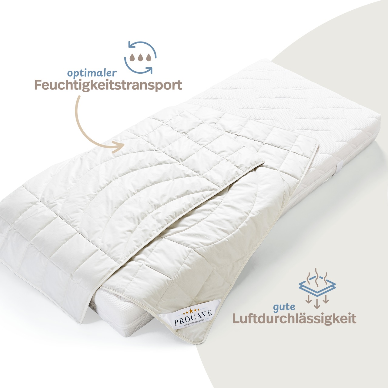 Kamelhaar Exquisit Qualitäts-Bettdecke - Sommer