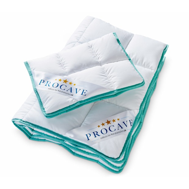 Kinderbetten-Set Aloe Vera mit Kissen 40x60cm und Steppbett 100x135cm