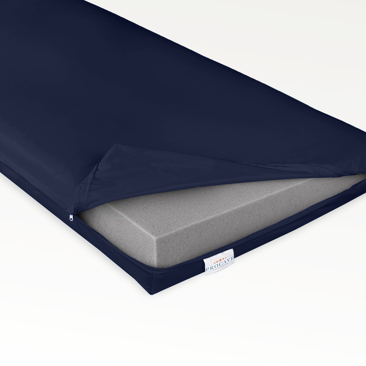 Pflegematratze mit Kaltschaumkern und wasserdichtem Bezug dunkelblau