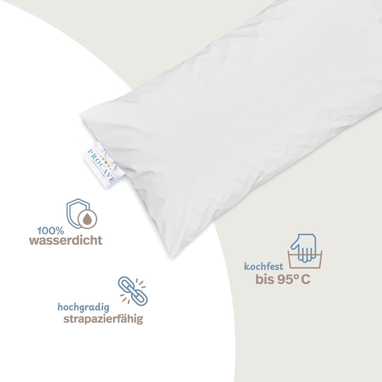 wasserdichter Kissenbezug abwischbar in weiß