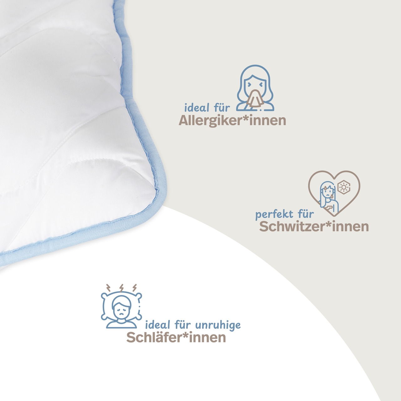 Nackenstützkissen GELSCHAUM mit TopCool Kissenbezug