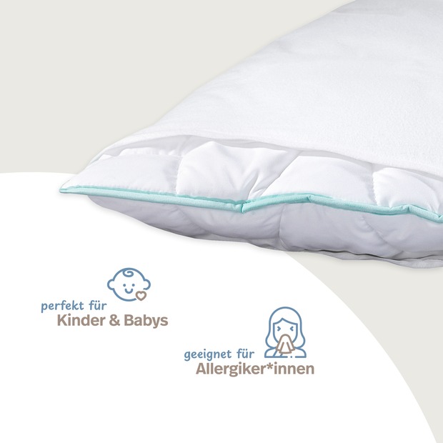 Feinflanell Schutzbezug für Seitenschläferkissen aus Baumwolle