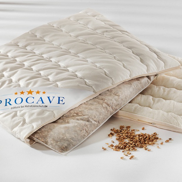 Dinkelkissen mit waschbarem Bezug aus Baumwolle