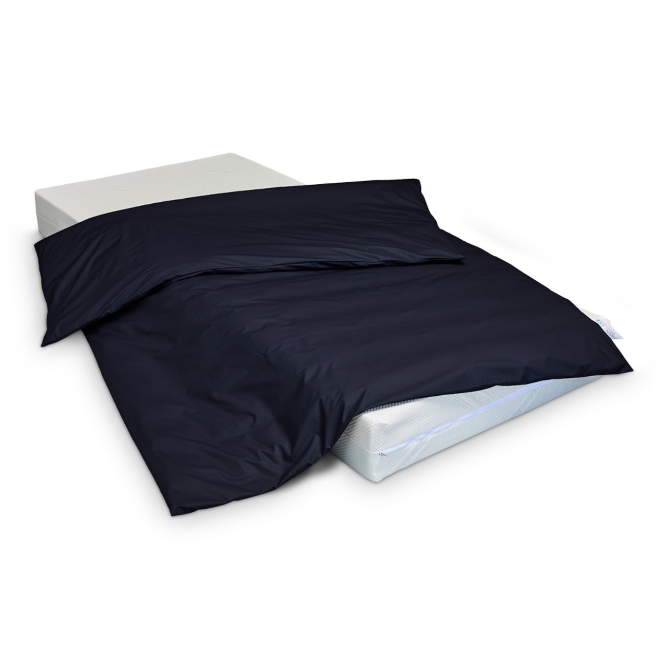 wasserdichter Inkontinenz Bettdeckenbezug abwischbar in dunkelblau