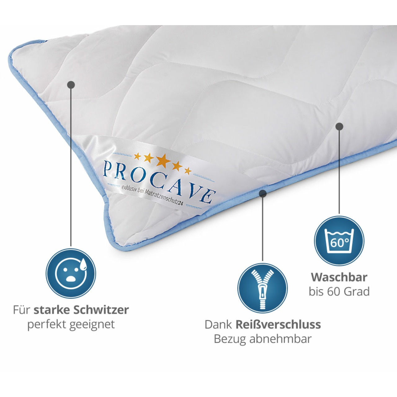 Nackenstützkissen GELSCHAUM mit TopCool Kissenbezug