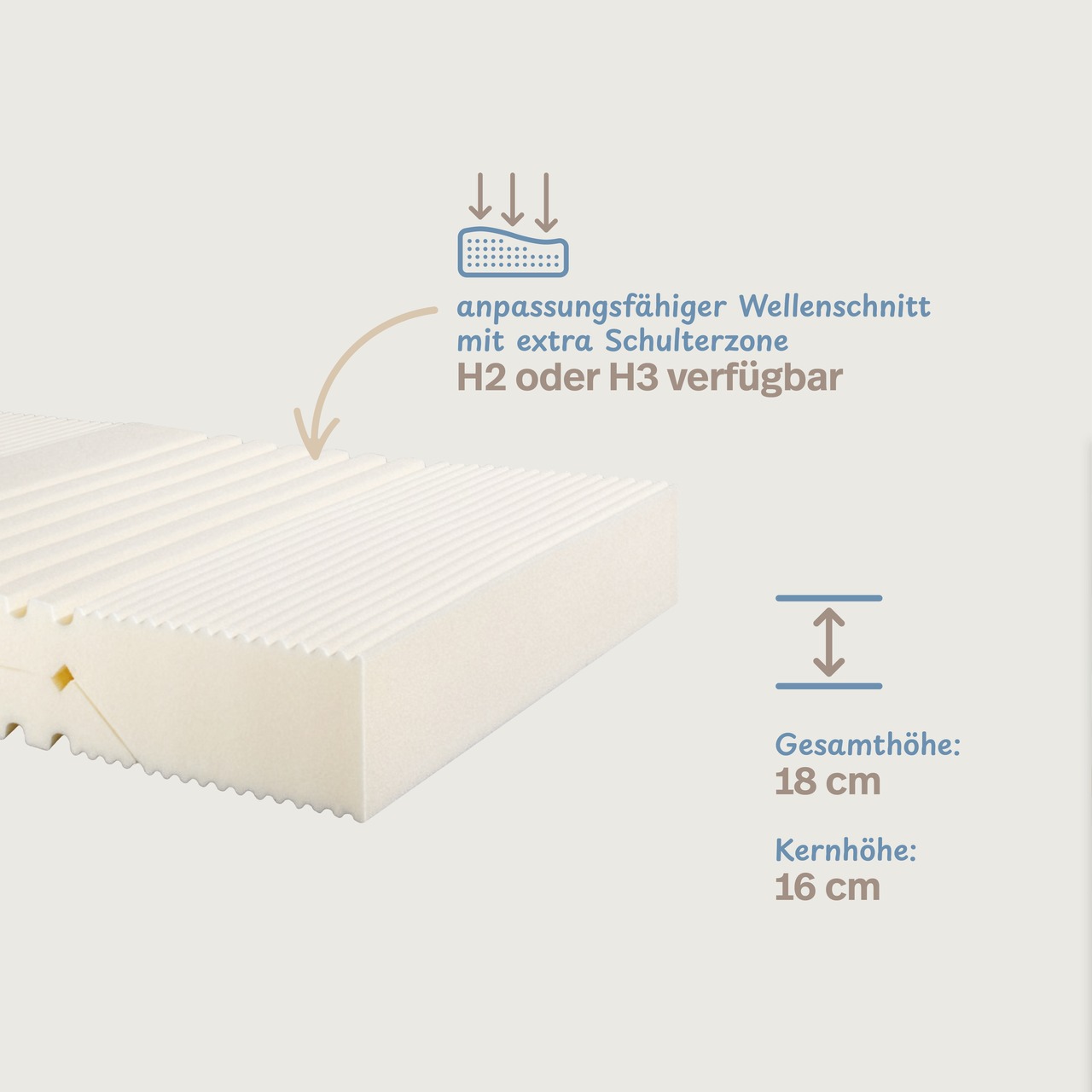 Kaltschaummatratze VT mit Doppeltuchbezug