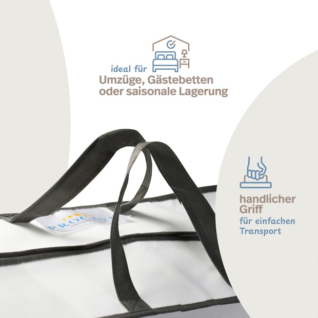 Aufbewahrungstasche mit Reißverschluss für Bettdecken & Kissen