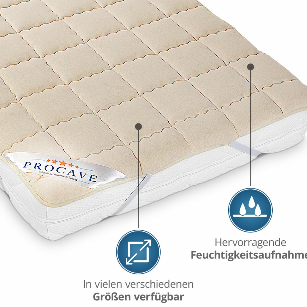 NATUR Schurwolle Matratzenschoner