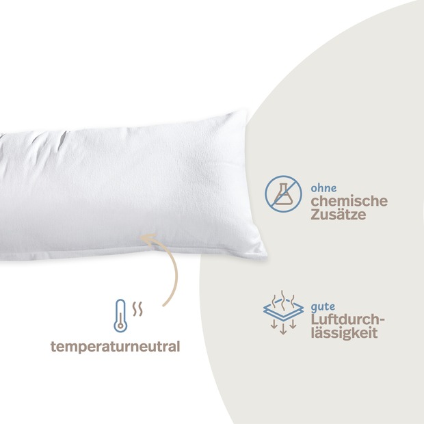 Feinflanell Schutzbezug für Seitenschläferkissen aus Baumwolle
