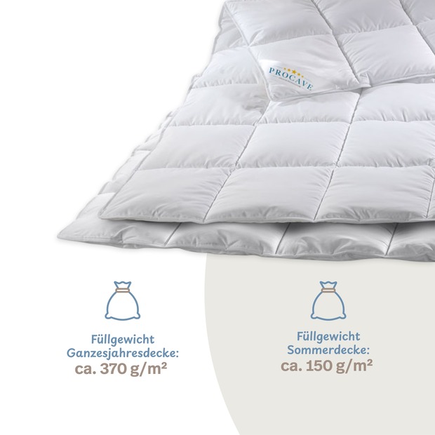 MICRO-COMFORT 4 Jahreszeiten Steppdecke mit Druckknöpfen