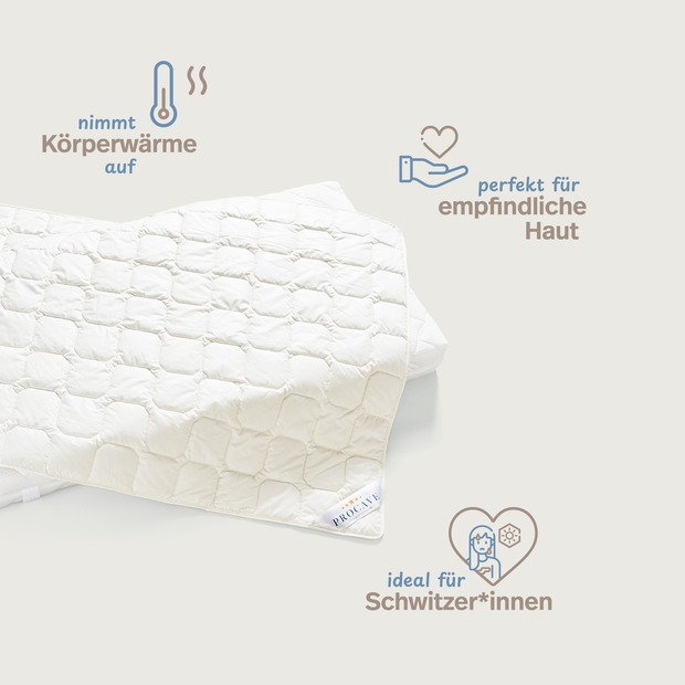 Wildseide Exquisit Qualitäts-Bettdecke - Sommer