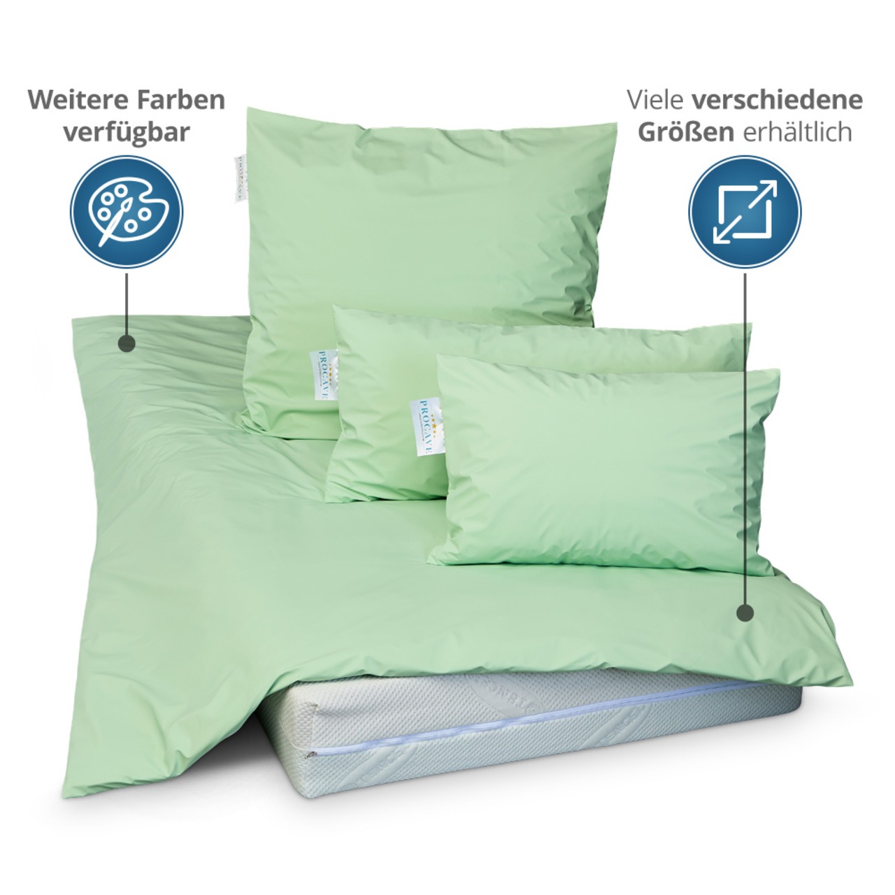 wasserdichter Inkontinenz Bettdeckenbezug abwischbar in grün