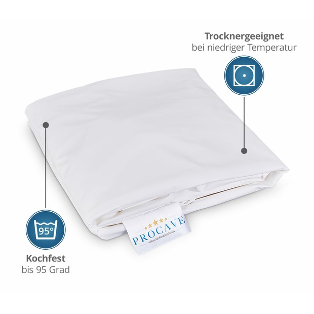 Pflegematratze mit Kaltschaumkern und wasserdichtem Bezug in Weiß