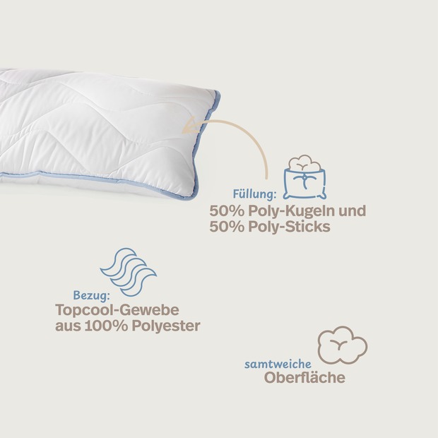 Seitenschläferkissen mit TopCool-Bezug