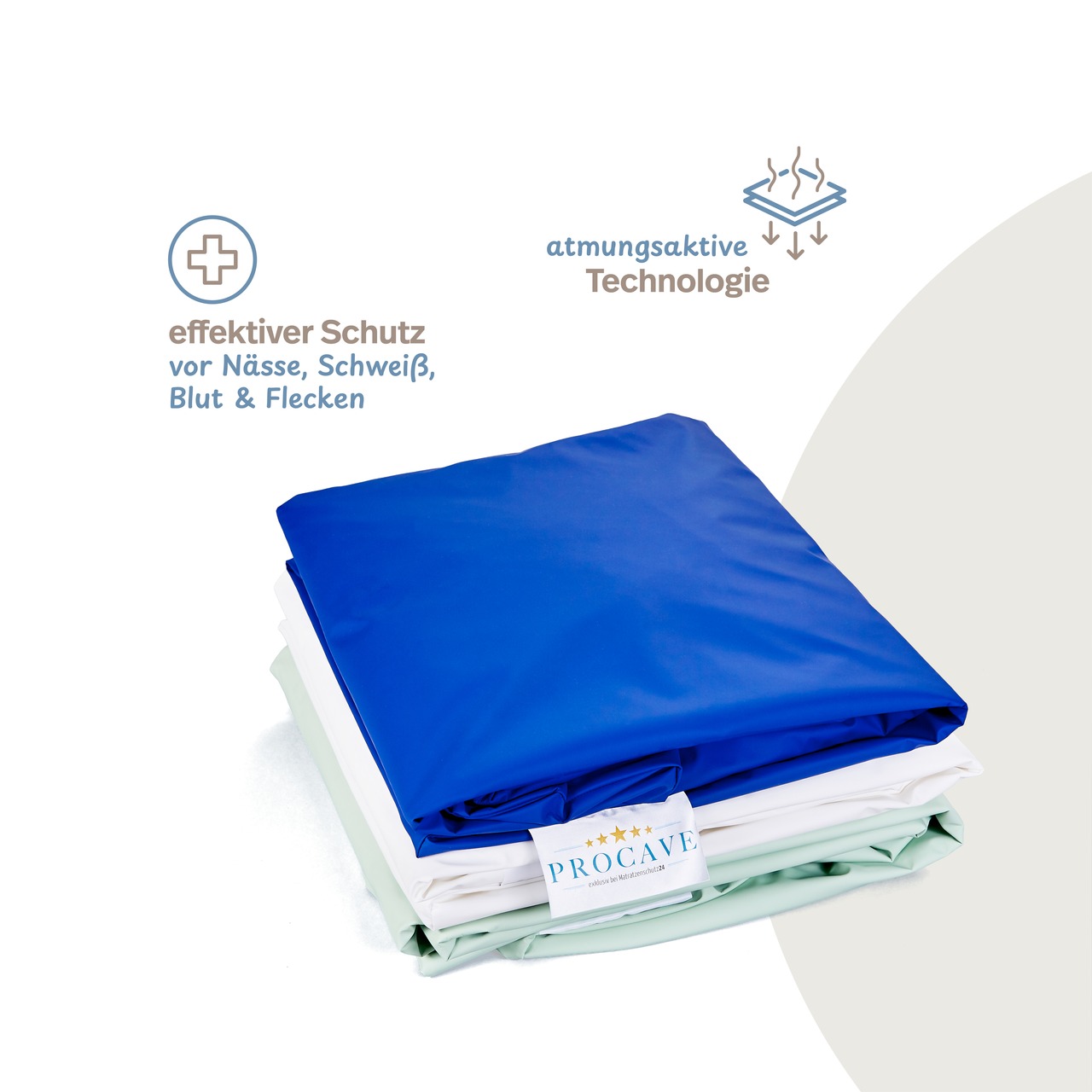 wasserdichtes Spannbettlaken abwischbar blau