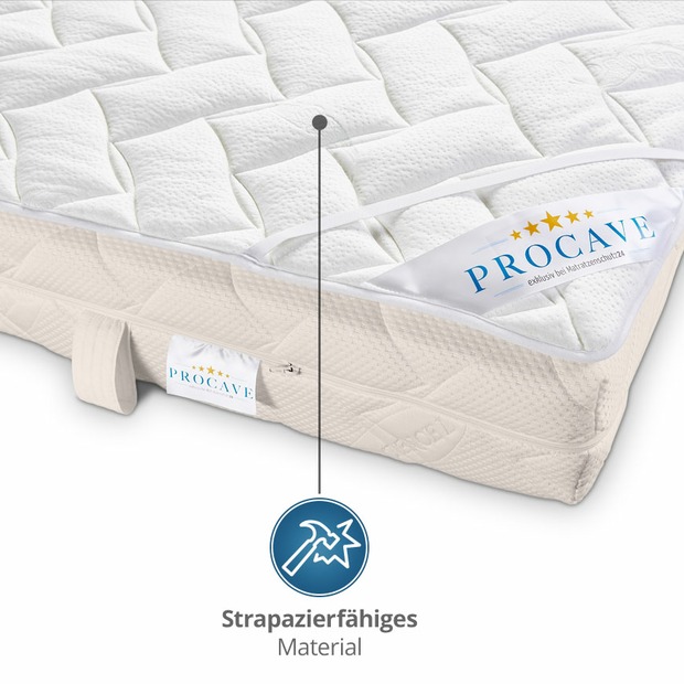 Matratzenauflage verstepptes AloeVera-Doppeltuch mit 4 Eckgummis