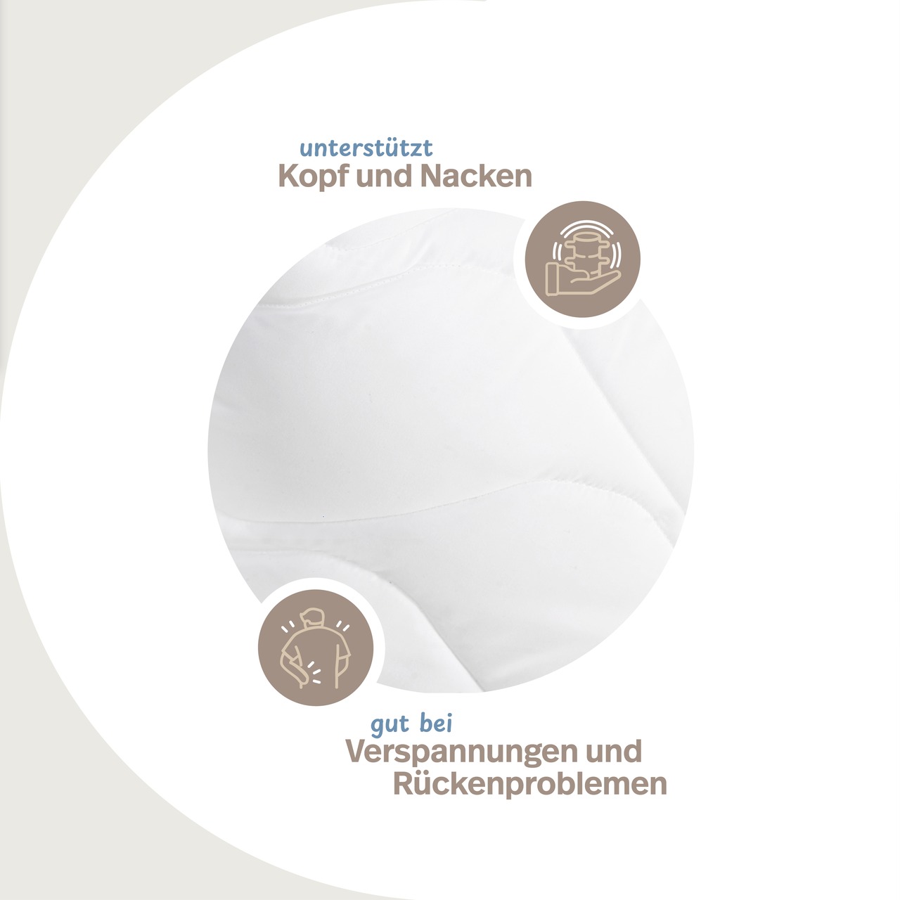 Nackenstützkissen GELSCHAUM mit TopCool Kissenbezug
