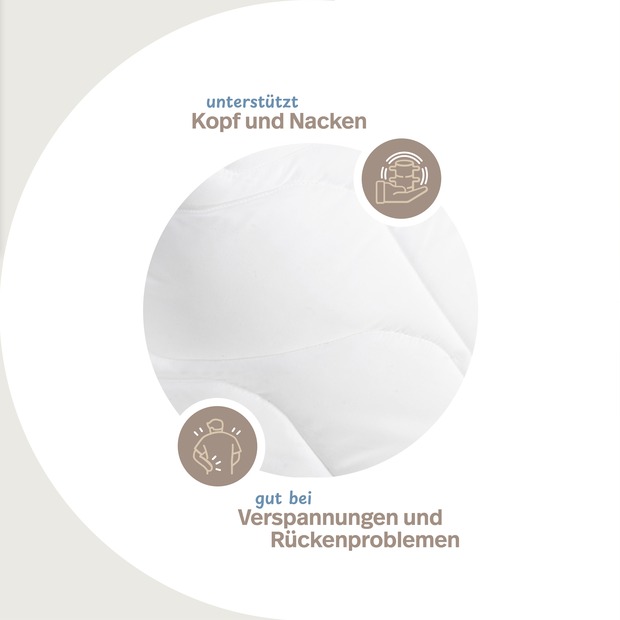 Nackenstützkissen GELSCHAUM mit TopCool Kissenbezug
