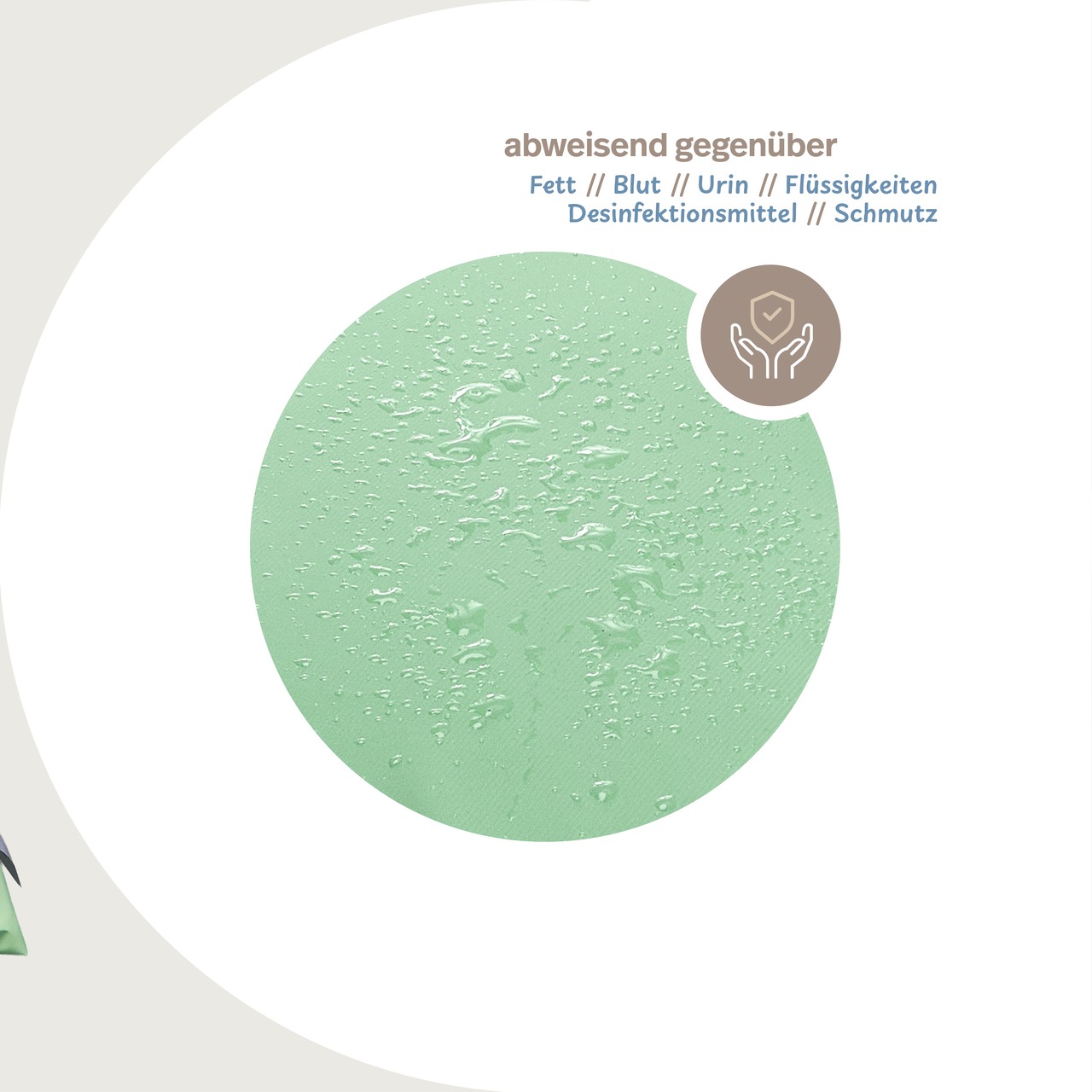 wasserdichter Inkontinenz Bettdeckenbezug abwischbar in grün