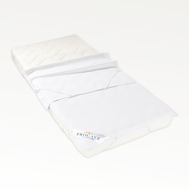 Molton-Matratzenauflage weiß aus 100% Baumwolle