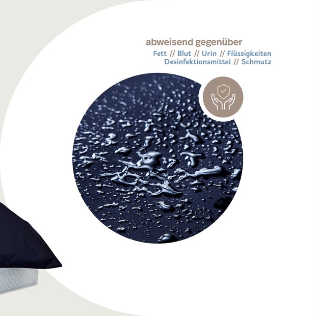 wasserdichter Inkontinenz Bettdeckenbezug abwischbar in dunkelblau