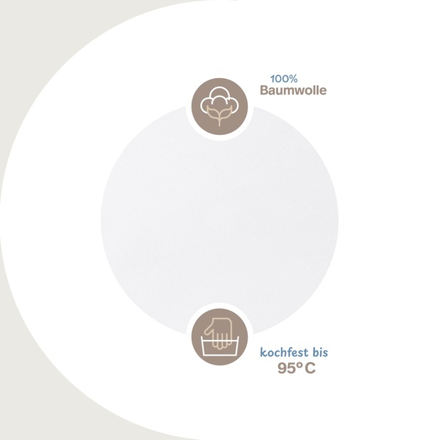 Molton-Matratzenauflage weiß aus 100% Baumwolle