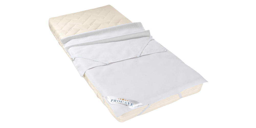 Molton Matratzenauflage mit Sanfor-Ausrüstung, auf Matratze