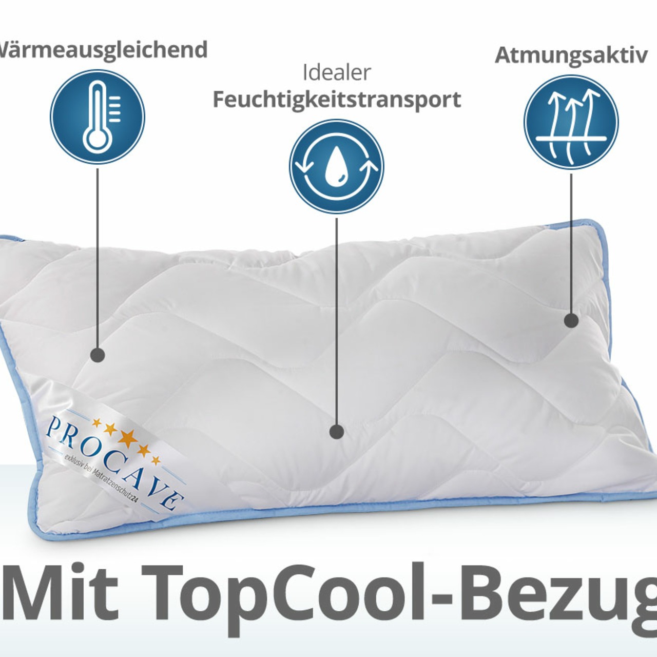 Nackenstützkissen GELSCHAUM mit TopCool Kissenbezug