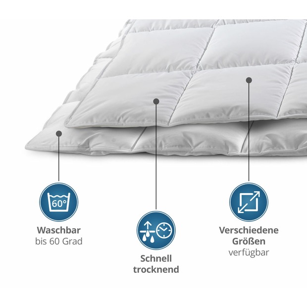 MICRO-COMFORT 4 Jahreszeiten Steppdecke mit Druckknöpfen