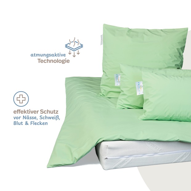 wasserdichter Inkontinenz Bettdeckenbezug abwischbar in grün