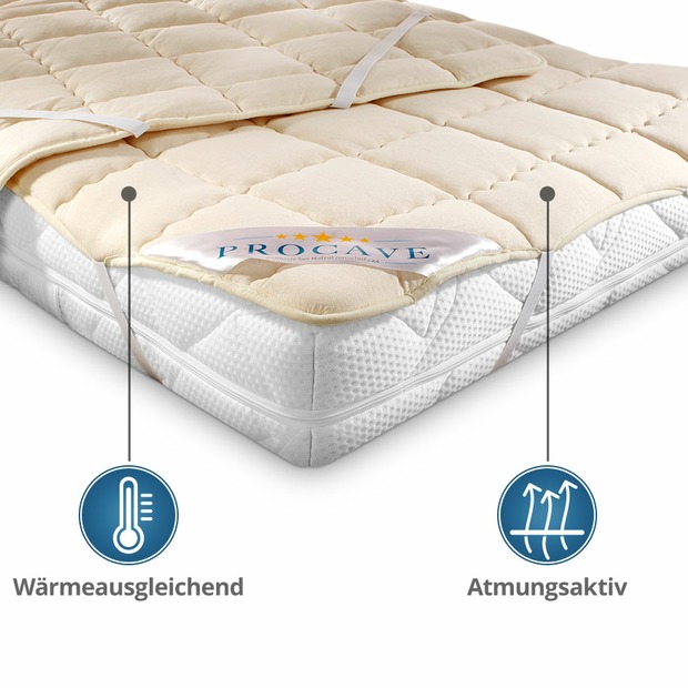 NATUR Schurwolle Matratzenschoner