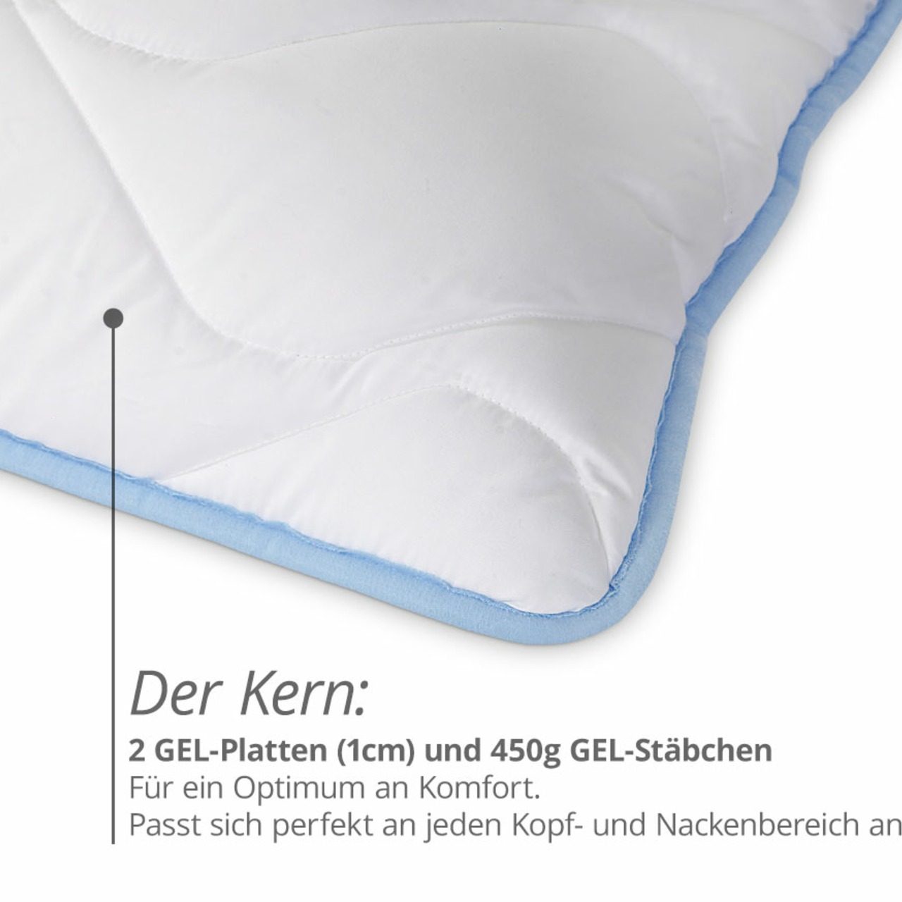 Nackenstützkissen GELSCHAUM mit TopCool Kissenbezug