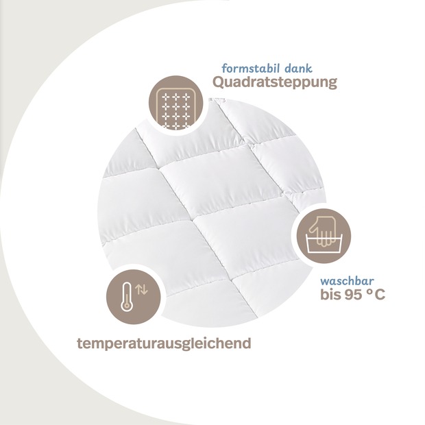 TopCool kochfeste Qualitäts-4-Jahreszeitendecke mit Druckknöpfen