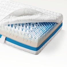 „GELI“ Würfelschnitt-Matratze mit profilierter Gelschaum-Auflage
